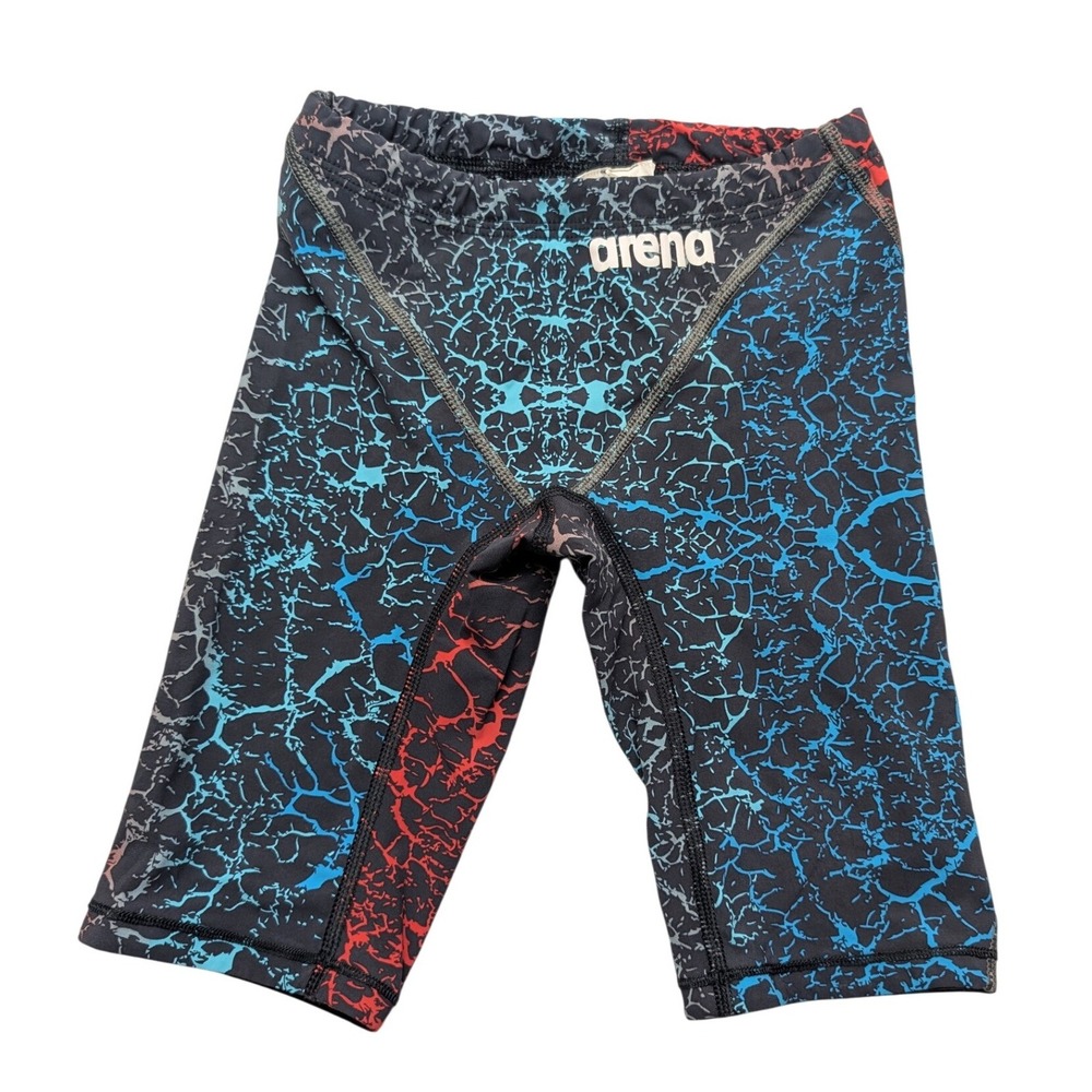 Arena Powerskin ST Jammer Boys 28 Blue Red Crackle FINA Racing Swimsuit